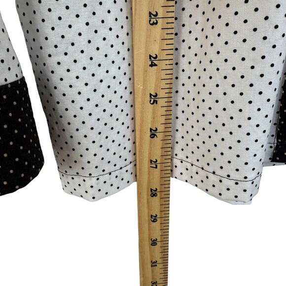 VTG Polka Dot Colorblock Button Up Shirt Womens SZ M/L Western Cowgirl Contrast - Picture 8 of 10